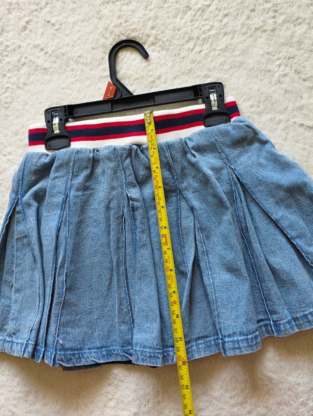 New Hello Kitty Sanrio Girls Cotton Denim Skort, summer / back to school, Size M - Picture 8 of 8